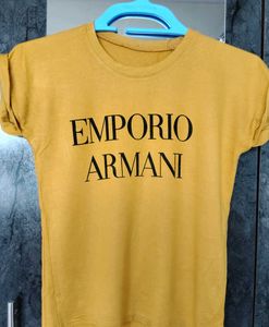 Emporio Armani Mustard Yellow T-Shirt