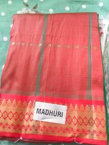 Beautiful katan Saree with Blouse