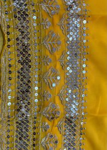 Yellow Kurta with Sequins Work