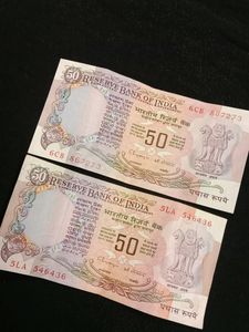 50rs Old Issue Note- 2 Signed By C.Rangrajan