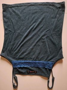 Dark Geen tan top with lace