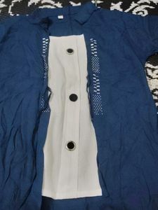 Stylish Blue and White Kurta girl