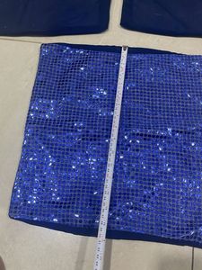 Sparkling Royal Blue Sequin Pillow Cover