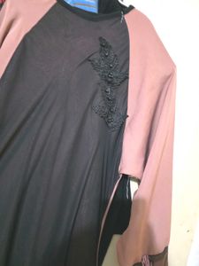 Elegant Abaya Style Gown with Embellishments