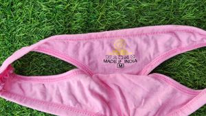 Pink Cotton Thong Panty