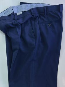 park avenue Men's Navy Blue Tailored Trousers