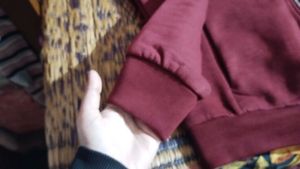 New Maroon Solid Hoodie/Jacket