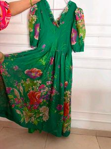 Vibrant Floral Print Maxi Dress