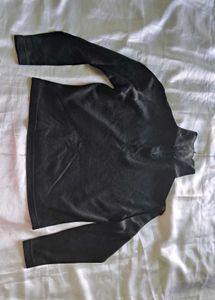 Sparkly Black Turtleneck Top