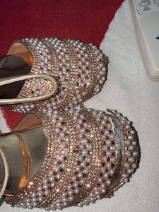 Embellished Pearl &amp; Crystal Heels