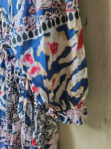 Boho Style Printed Wrap Dress