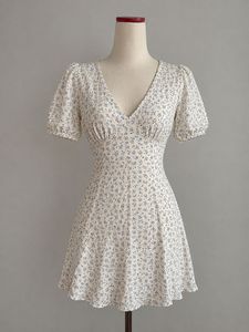 Floral Puff Sleeve Mini Dress