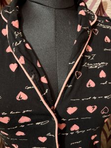 Cute Heart Print night dress