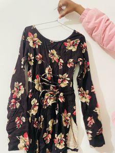 Floral Print Long Sleeve kurti