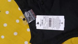 XXL size Sleek Black Button-Up Mini Dress