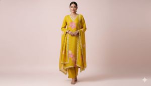 Elegant Yellow Embroidered Kurta Set