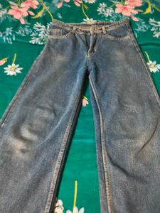 Women's Wide Leg Blue Denim Jeans