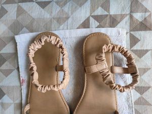 Elegant Beige Flat Sandals
