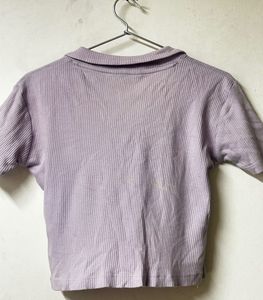max Ribbed  V-Neck Top