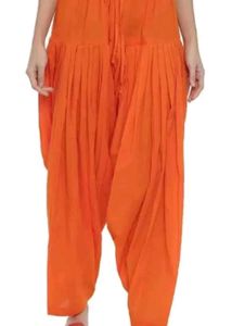 Vibrant Orange Patiala Pants