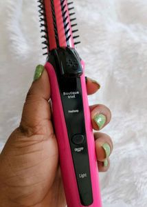 NOVA Pink Hair Straightener Brush 3 in 1