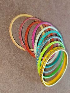 Vibrant Beaded Bangle Set
