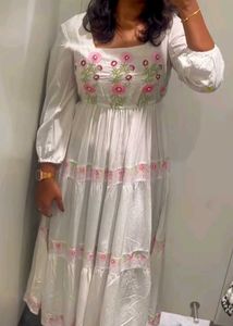 Embroidered Tiered Maxi Dress
