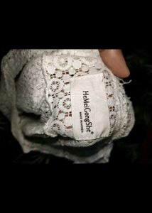 Chic White Lace Peplum Top