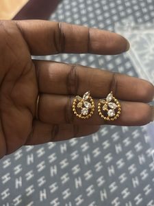 Elegant Stud Earrings with Crystal Accents