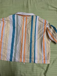 Striped Tie-Up Kurta Top