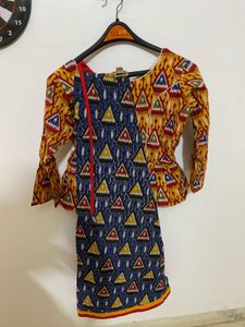 Blue printed ethnic lehenga set