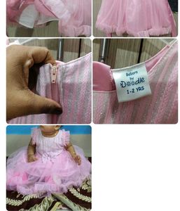 Girls Pink Tulle Party Dress