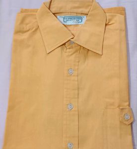 Men's Classic Orange Button-Down Shirt