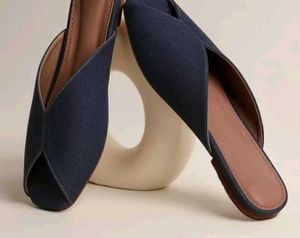 Denim Blue Flats