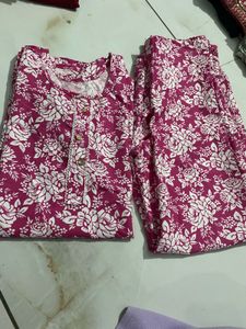 Vibrant Floral Print Kurta Set