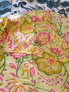 Vibrant Yellow Floral Print Kurta
