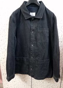 Mark &amp; Spencer Black Denim Coat Jacket