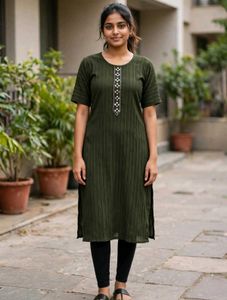 Stylish Olive Green Kurta