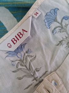 Women's White Floral Print Kurta