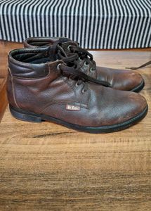 Men's Brown Leather Lace-Up Boots