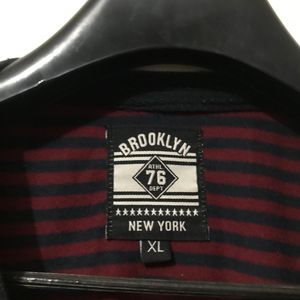 Y2K Striped Long Sleeve NYC Graphic Tee