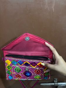 hand embroidered indie mini bag 🎨