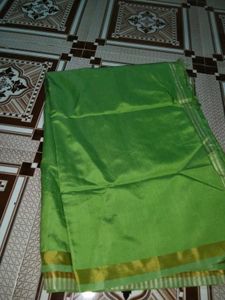 Vibrant Green Silk Saree