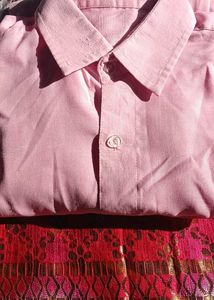 Men's Pink Long Sleeve Shirt
