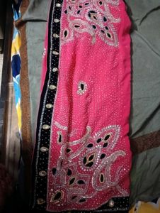 Embellished Pink Saree