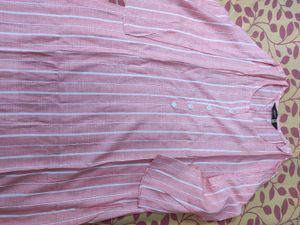 Pink Self Weaving With Stripes