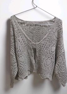 Chic Crochet Knit Sweater