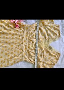 Floral Print Yellow Summer Dress