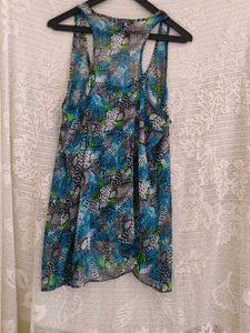 Blue &amp; Green Abstract Tank Top