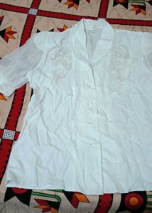Elegant Embroidered White Top